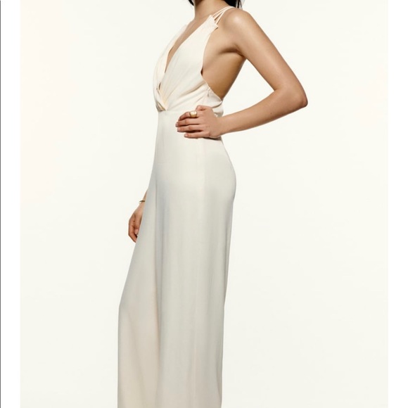 Zara ivory jumpsuit size medium - Picture 5 of 11